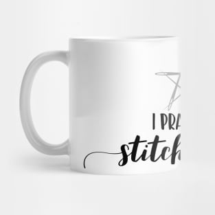 I practice stitchcraft funny needle pentagram craft Mug